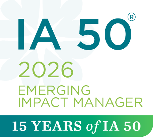 Award IA 50 2026 Emerging Impact Manager - 15 Years of IA 50